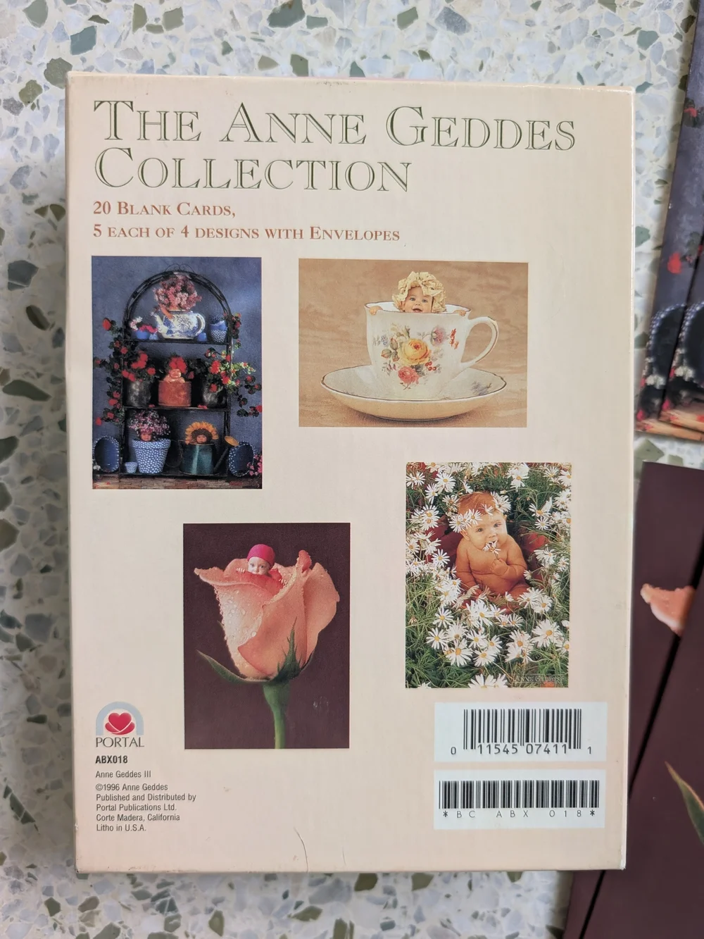 Vintage The Anne Geddes Collection Floral Baby Greeting Cards